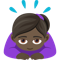Woman Bowing- Dark Skin Tone emoji on Emojione